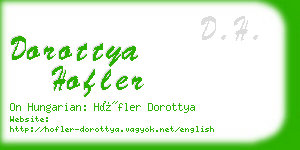 dorottya hofler business card